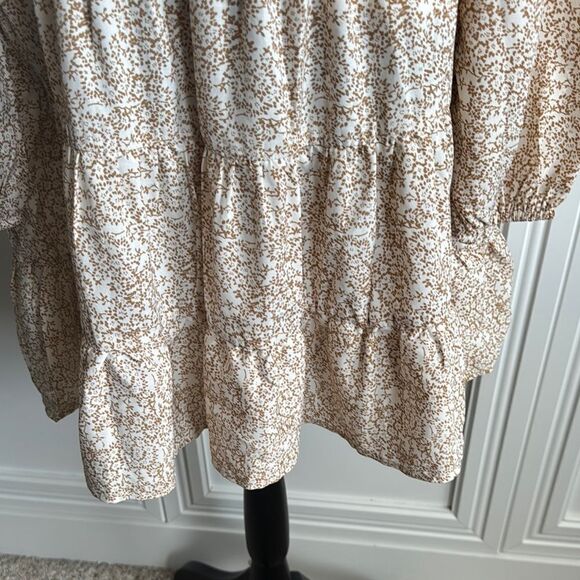 Princess Polly Cream Smocked Sundress with Long Bishop Sleeves - Picture 4 of 7